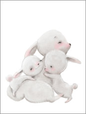 Canvas print  Cuddly Bunnies - Eve Farb