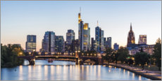 Canvas print  Skyline of Frankfurt am Main in the evening - Dieterich Fotografie