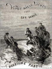 Acrylic print  20,000 miles under the sea - Alphonse Marie de Neuville