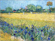 Wall sticker  View of Arles with irises in the foreground - Vincent van Gogh