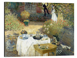 Aluminium print  The Luncheon: Monet's garden at Argenteuil - Claude Monet
