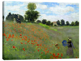 Canvas print  Poppy field at Argenteuil (detail) - Claude Monet