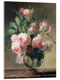 Acrylic print  Vase of flowers - Pierre Joseph Redouté