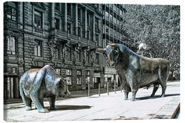 Canvas print  Bear &amp; bull, Frankfurt - Joachim G. Pinkawa