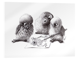 Acrylic print  Four owls - Stefan Kahlhammer