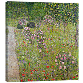 Canvas print  Orchard with roses - Gustav Klimt