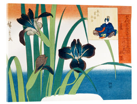 Acrylic print  Summer, irises at Yatsuhashi - Utagawa Hiroshige