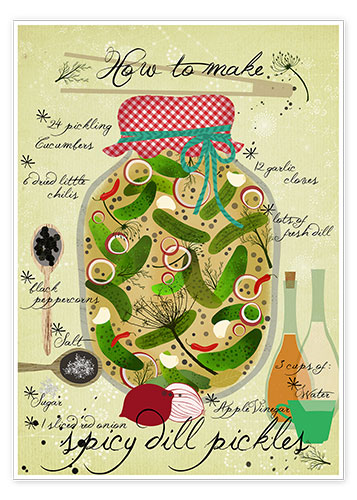 Poster How to make spicy pickles