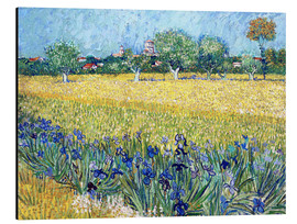 Aluminium print  View of Arles with irises in the foreground - Vincent van Gogh