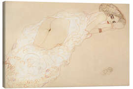 Canvas print  Lying on her stomach - Gustav Klimt