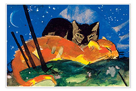 Poster  Two Cats - Franz Marc