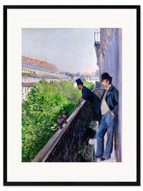 Framed art print  Balcony on Boulevard Haussmann - Gustave Caillebotte