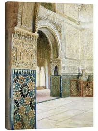Canvas print  Interior of the Alhambra, Granada - French School