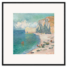 Framed art print  Cliff at Etretat - Claude Monet