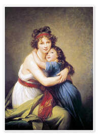 Poster Elisabeth Louise Vigee-Lebrun with daughter