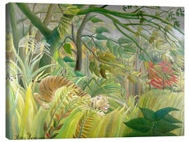 Canvas print  Tiger in a tropical storm - Henri Rousseau