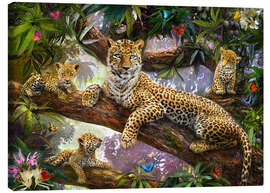 Canvas print  Tree Top Leopard Family - Jan Patrik Krasny