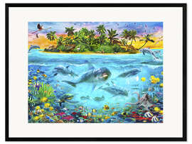 Framed art print  Dolphin Paradise Island - Jan Patrik Krasny