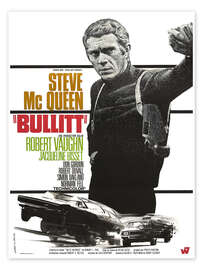 Poster Steve Mcqueen in Bullitt (french)