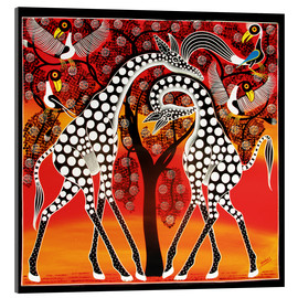 Acrylic print  Giraffes cuddle under a tree - Mangula