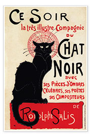 Poster  Chat Noir (Black Cat - French) - Théophile-Alexandre Steinlen
