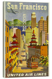 Canvas print  United Airlines, San Francisco - Vintage Travel Collection