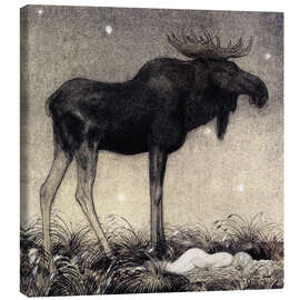 Canvas print  Moose Skutt and Princess Tuvstarr - John Bauer