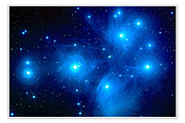 Poster Pleiades star cluster (M45)
