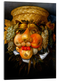 Acrylic print  Portrait of a man from fruits - Giuseppe Arcimboldo