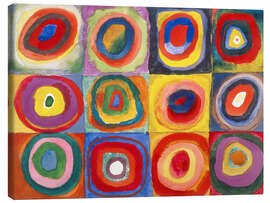 Canvas print  Colour study - squares and concentric rings - Wassily Kandinsky