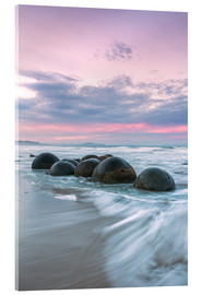 Acrylic print  Moeraki boulders, New Zealand - Matteo Colombo