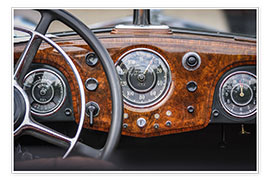 Poster Cockpit of Classic Car