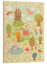 Wood print  My favorite fairy tales - Petit Griffin
