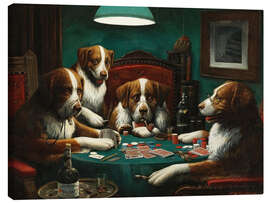 Canvas print  The poker game - Cassius Marcellus Coolidge