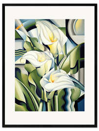 Framed art print  Cubist lilies - Catherine Abel