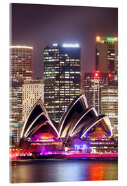 Acrylic print  Sydney Opera house at night - Matteo Colombo