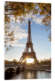 Acrylic print  Jena bridge and Eiffel tower in autumn, Paris, France - Matteo Colombo