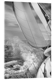 Acrylic print  Sailing black / white - Jan Schuler
