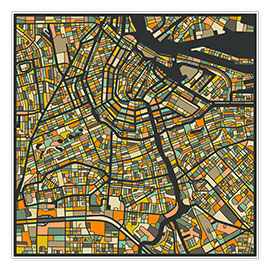 Poster Amsterdam Map