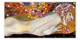 Poster  Water Serpents II (detail) - Gustav Klimt