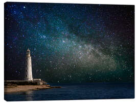 Canvas print  Lighthouse in starlight