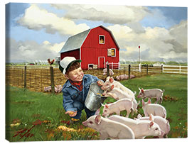 Canvas print  Piglet Roundup - Donald Zolan