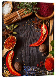 Canvas print  Hot spices and herbs