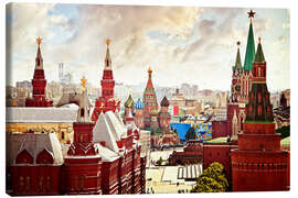 Canvas print  Aerial view of the Kremlin in Red Square, Moscow