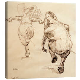 Canvas print  Two dancing elephant - Heinrich Kley