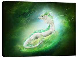 Canvas print  White dragon - Elena Dudina
