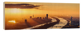 Wood print  Sunrise above Vienna - Benjamin Butschell