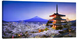 Canvas print  Chureito Pagoda at Mount Fuji in Fujiyoshida, Japan - Jan Christopher Becke