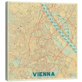 Canvas print  Vienna Map Retro - Hubert Roguski