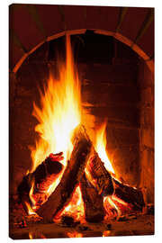 Canvas print  Wood in the fireplace